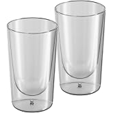 WMF Kineo 2 Par&ccedil;a Latte Macchiato Bardağı Seti, Kristal Cam, &Ccedil;ift Cidarlı, Isıya Dayanıklı, Bulaşık Makinesinde Yıkanabilir