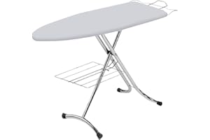 Top House Italia Relax Profi Asse da Stiro - 123x39 cm - Salvaspazio, robusto, pieghevole - Copriasse anti piega termoriflettente