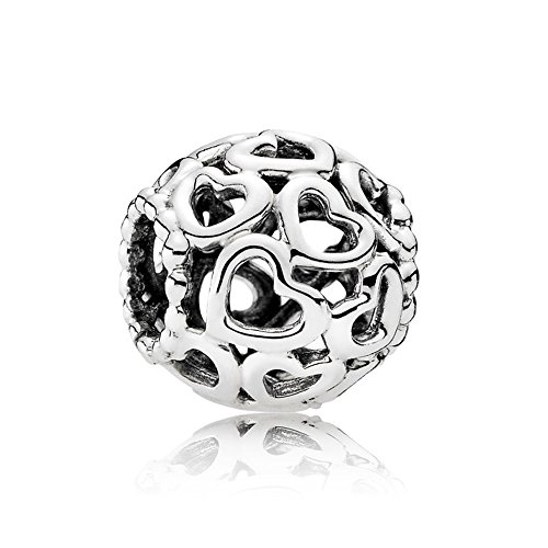 NINGAN Open Your Heart Charm in Argento Sterling 925 ciondoli Pandora, Braccialetti Europei Compatibile