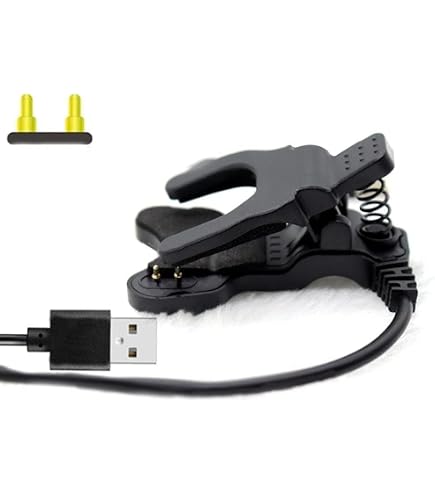 Briny River 2 Pezzi Clip Caricabatterie USB Per Smartwatch 3 Mm – Connettori A 2 Pin Per Braccialetti Fitness E Orologi - 2