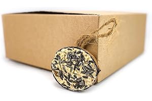 CHUBBY PET PRODUCTS Chubby Suet Half Filled Coconuts Topped with Sunflower Seed Bird Feeder Coconut Halves, for Wild Birds, Coconut Shell Suet Birds Food, Suet for Blackbirds, Woodpeckers, Starlings & Sparrows (10 Pack)