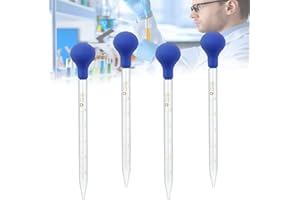 SNAGAROG 4 Pcs Pipette Graduée En Verre 10ml Pipette Transparente Pipettes Compte-Gouttes Graduées Pipette Dropper Pipette Graduée Ml Pipette Graduée Compte-Gouttes Pipette Graduée En Verre 10 Ml