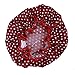 Waterproof Womens Shower Cap Cap Bath Shower Reusable Clear Satin Hair Cover - 7 Colors - Wine & Red
