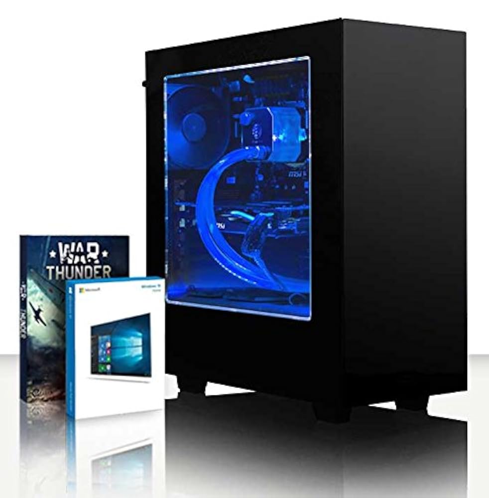 VIBOX Warrior 4.101 Gaming PC Computer mit War Thunder Spiel Bundle, Windows 10 OS (4, 1GHz AMD FX 6-Core Prozessor, Radeon RX 560 Grafikkarte, 32Go DDR3 1600MHz RAM, 3TB HDD)