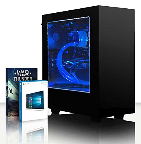 VIBOX Warrior 4.101 Gaming PC Computer mit War Thunder Spiel Bundle, Windows 10 OS (4, 1GHz AMD FX 6-Core Prozessor, Radeon RX 560 Grafikkarte, 32Go DDR3 1600MHz RAM, 3TB HDD)