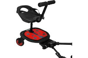 Eichhorn Ladybug Rider Sibling Board with Seat and Handlebar