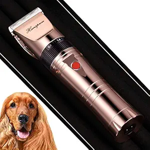 Hansprou Upgraded Dog Shaver Clippers Rechargeable Dog Clipper for Thick Heavy Coats Low Noise Pet Trimmer Pet Professional Grooming Clippers with Guard Combs Brush for Dogs Cats and Other Animals