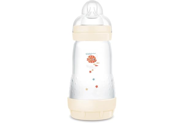 MAM Biberon Easy Start/Anti-Colique - 260ml - Coton - Tétine Débit 2