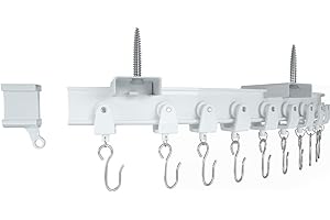 NeatiEase 3 Meters Ceiling Curtain Track, Curved Curtain Rail, Flexible Curved Ceiling Track for Curtains, Room Divider, RV Curtain, Shower Curtain, Hospital Curtain Track System