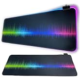 Aksesuarcı 80x30cm B&uuml;y&uuml;k Boy Xxl Resimli Desenli Mousepad Rgb Led Işıklı Gaming Gamer Oyuncu Mouse Pad (FREKANS)