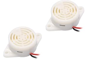 sourcing map 2 Pcs Dc3-24V Zumbador Electrónico Activo Sirena De Alarma Piezoeléctrica Intermitente 100dB