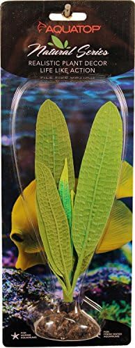 AQUATOP AQUATIC SUPPLIES 003651 Silicone Aquarium Plant Madagascar Lace Green, 7.5 in