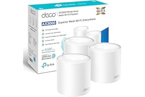 TP-Link Deco X50 Sistema WiFi 6 AI Mesh, AX3000 Doble Banda 2.4 GHz/5 GHz, Cobertura hasta 600 m2, 3X Puertos GigabIt por Unidad, Banda 160MHz Canal, ODFMA, 1024QAM, Color Blanco