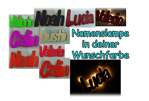 Preisvergleich Produktbild Schlummerlicht24 Led Namenslampe als Taufgeschenk Geburtsgeschenk für die Mutter Vater Patentante Junge Mädchen Baby Erstausstattung Wickelzimmer Kinderzimmer Wand-Lampe