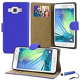 Samsung Galaxy A3 Case (Old Version 2014 Launch Only) Premium Quality Leather Wallet Case Cover Comes with Galaxy A3 Screen Protector & Stylus Pen / Galaxy A3 Case