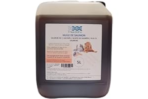 MEDILIFE 5L Huile de Saumon 100% Naturelle pour Chiens, Chats et Chevaux, Riche en Oméga 3-6-9 et Vitamines