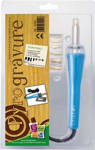 PW International - Loisirs créatifs - Kit Pyrogravure - Pyrograveur 230 v - 14 ans +
