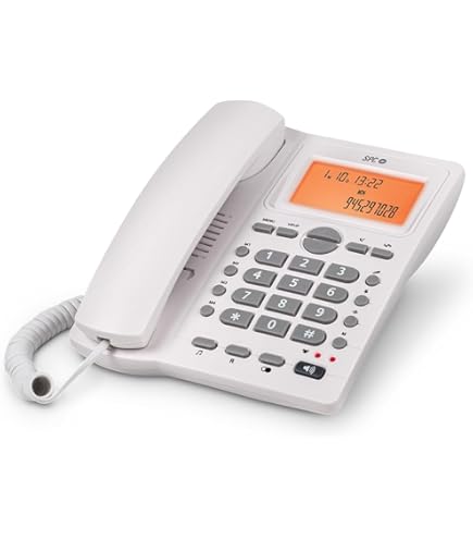 SPC Elegance ID - Téléphone Fixe de Bureau avec écran éclairé, 2 SPC Elegance ID - Téléphone Fixe de Bureau avec écran éclairé, 2