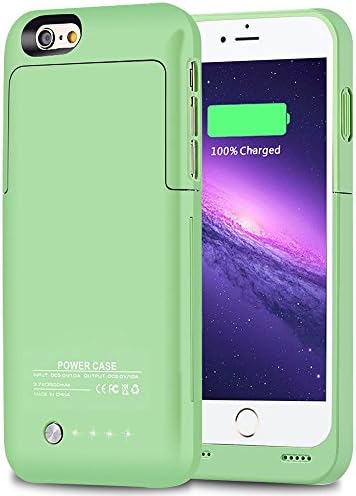 MUZE iPhone 6 Ultra Slim Battery Cases 3500mAh Rechargeable Extended Charging Case for iPhone 6 (2014) / iPhone 6S (2015) (4.7 inch) (Green)