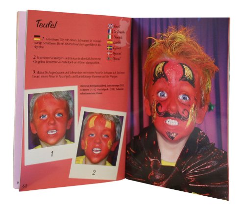 Eulenspiegel 208045 – Schminkset Fantasy, Palette mit 8 Farben, Pinsel, Schwämmchen und Anleitung - 5