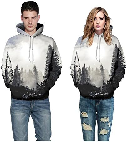 KKYLOVEJ 3D Prints Pullover Hoodies HD Forest Unisex Casual Long Sleeve Sweatshirt for Mens And Womens ?S M L XL 2XL 3XL? , Couple Hoodies , xxl/xxxl