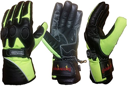 Guantes de protección impermeables de piel para motocicleta 