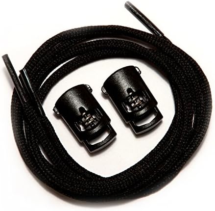 Race-Runner Non-Stretch Laces (30-Inch, Black Laces with Black Race Lock)