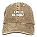 Produktbild daawqee Baseball Caps Hats I Pee in Pools Washed Retro Adjustable Cowboy Cap Trucker Hats Personality Caps Hats