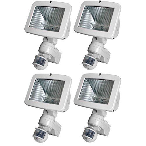 Preisvergleich Produktbild 4 x Timeguard weiss sicherheit 500w PIR Energiespar-Halogen-Scheinwerfer