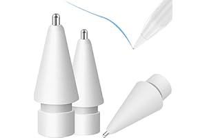 Wilbeva 3 Punte di Ricambio per Apple Pencil 1st e 2nd, Punta di Ricambio ad Alta Sensibilità e Penna di Controllo Preciso/Tips Ricambio Accessori per iPad Pencil