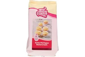 FunCakes Preparado para crema de merengue suizo: Fácil de usar, cremosa, perfecta para la decoración de tartas, para cubrir y rellenar, y para la cobertura de cupcakes. 400 g.