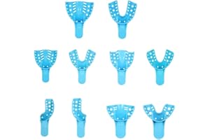 MUCHOWOW 10x vassoi per impronte dentali monouso vassoi perforati per autoclave Strumento accessorio dentale Sbiancamento dei denti Forniture per dentisti 10 pezzi porta denti vassoi per impronte dentali in