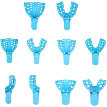 1 paio monouso vassoio per impronte dentali porta denti in plastica vassoi in gesso cucchiaio igiene orale strumenti per dentisti  66