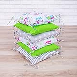 Amilian Baby Nestchen Bettumrandung 210 cm Design10 Bettnestchen Kantenschutz Kopfschutz für Babybett Bettausstattung