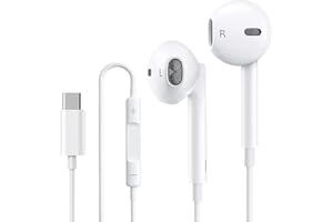 UCGOU Ecouteurs USB Type C,Intra Auriculaires avec Micro (Hi-Res) et contrôle du Volume Casque pour iPhone,iPad Pro,Samsung,Xiaomi,Huawei,OnePlus,Google Pixel 5 et Autres périphériques d'interface de Type C
