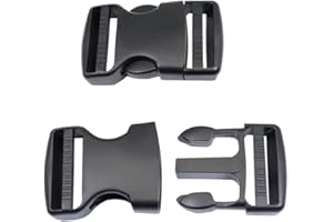 Baikeen Side Release Buckle - 15mm/20mm/25mm/32mm/38mm/50mm Plastic Snap Buckle Clips Clasp for Backpack Strap Replacement