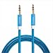 Produktbild reetec 1 Meter Nylon geflochten Audio Kabel Stecker auf Stecker 3,5 mm AUX AUX für Auto Home Stereo Beats Kopfhörer iPhone Computer Lautsprecher MP3-Player und mehr