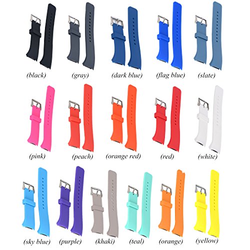 Für Samsung Gear S2 SM-R720/R730 Wiedereinbau UhrBand, iFeeker Zubehör Soft Silikon Armbandband Smartwatch Band Gemeinsame Design für Samsung Galaxy Gear S2 SM-R720/SM-R730 (Klein oder Groß, 16 Farben Auswahl) - 5