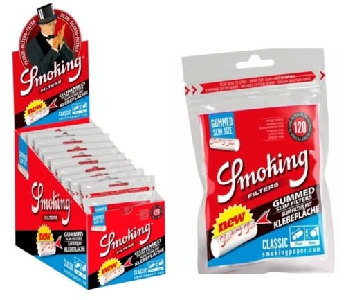 Smoking Classic Slim-Filter mit Klebeflaeche (10x120er)