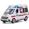 MTG Metro Toys & Gift - Benz Emergency Ambulance Van | 1:24 Scale | Big Size Diecast Model Metal Pull Back Toy car for Kid with Openable Doors & Light,Music Toy Vehicle for Kid【Colors as Per Stock】