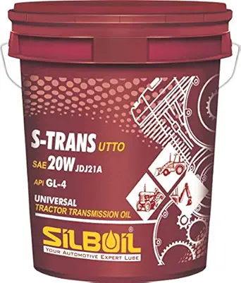 SILBOIL S-Trans UTTO & Wet Brake Oil 20W JDJ21A Transmission Oil for Tractors & Heavy Machinery (10 LTR)