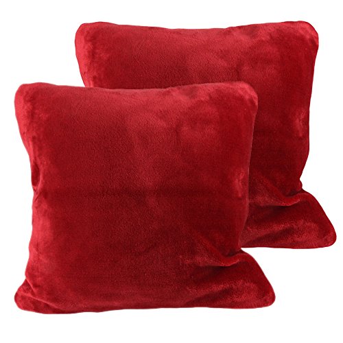 Gözze Kissenbezug 2er-Set, Cashmere-Feeling, 50 x 50 cm, Rot, 40132-37-A2