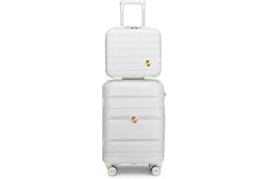 Sea choice 20" 14" 2 pezzi Polipropilene Custodia per cosmetici Leggero Valigia da trasporto con YKK Zipper 8 Ruote Spinner TSA Lock
