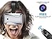 Ocular Rapid Virtual Reality Glasses (WHITE) With FREE Bluetooth Remote Controller - Fully Adjustable VR Headset with 42 MM Lenses - VR Box Compatible With 4.5"-6" Android Smartphones, iPhone, Samsung Galaxy, Lenovo, HTC, Micromax, Xiaomi, Redmi, Moto, One Plus - VR Glasses Inspired by Google Cardboard, Oculus Rift, Shinecon, Samsung Gear For 360° Videos, 3D Movies, VR Pictures, VR Games. RS.1399.00