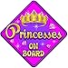 TORQ PRINCESSES on board novelty non personalised baby car sign