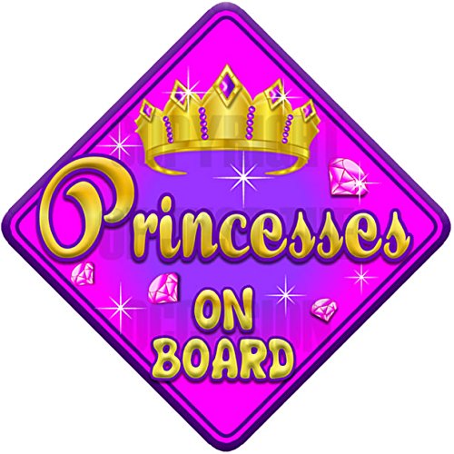 TORQ PRINCESSES on board novelty non personalised baby car sign