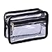 MUA LIMITED Easy to Clean Makeup Storage Bag Cosmetic Organiser with Secure Zipper, Black Trim