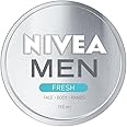 NIVEA MEN FRESH Gel (75 ml), Refreshing All-Purpose Moisturising Cream, Ultralight Men's Moisturiser Gel, Moisturiser for Men with 100% Natural Watermint