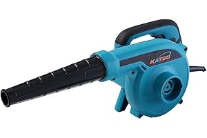 KATSU TOOLS KATSU Electric Air Blower, Turbo Fan Large Volume 650W Dust Leaf Blower Vacuum Duster Dryer Inflator with Variable Speed for Construction Home Garden Lawn Care, Car Corner Clearing 101772