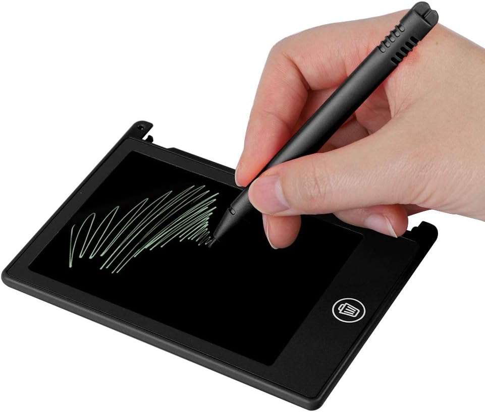 Writing Tablet, 4.5inch LCD Reusable Portable Writing Pad Handwriting Writing Tablet Drawing Board for Children/Kids Memo List Reminder Note(black)